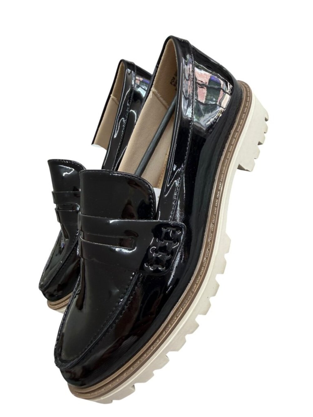 Journee Collection Women’s Black Patent Loafers SZ 6.5